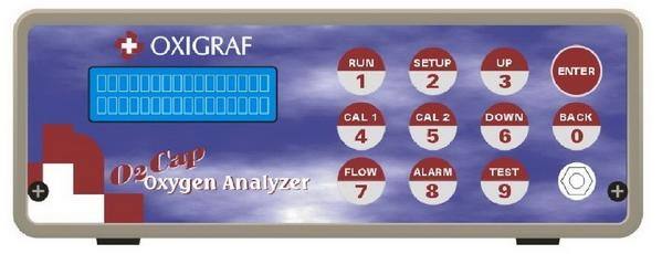 Item # 07-7035 Model O2Cap(AL)<br>Item # 07-7037 Model O2Cap(AL)-S<br>Oxygen and CO2 Analyzer