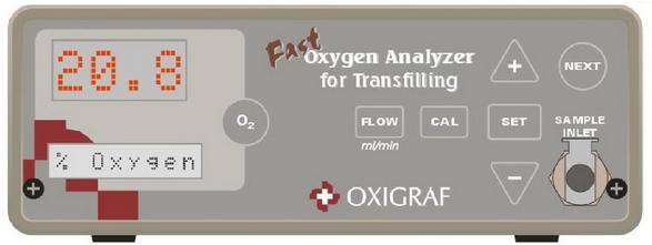 Item # 07-0031 Model O2T<br>Item # 07-0140 Model O2TR<br>Oxygen Transfilling Analyzers